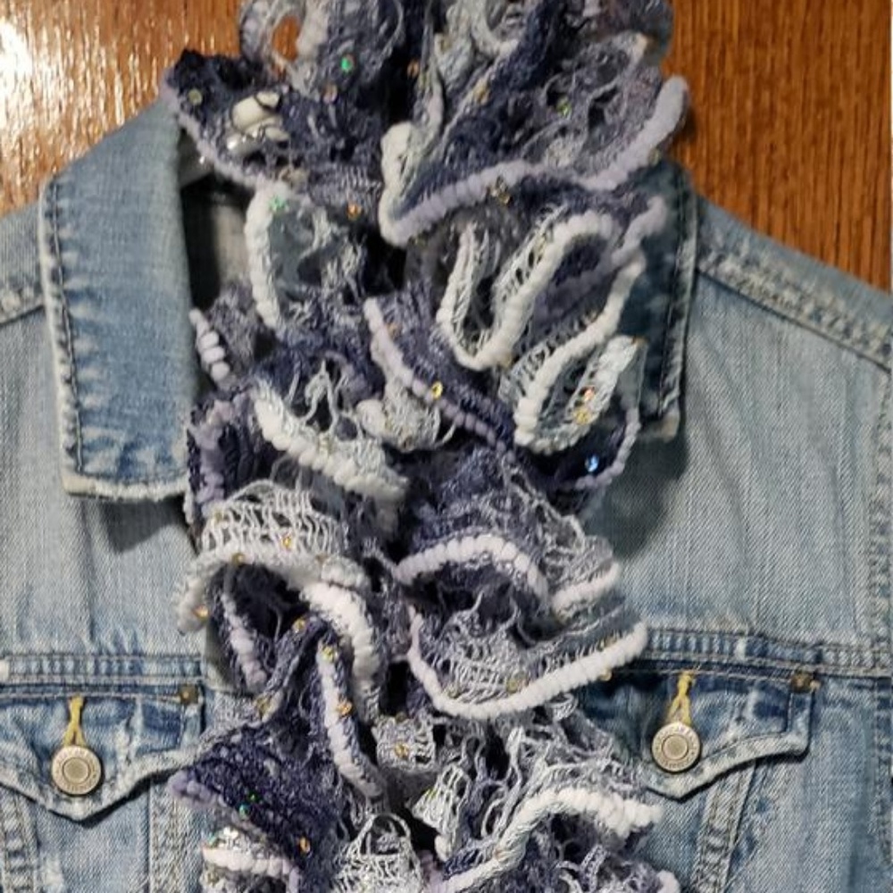 Knitted Ruffle Scarf